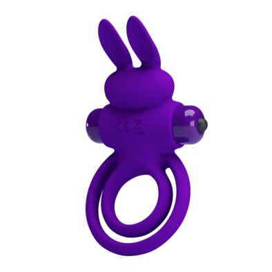 Dupli vibro prsten zeka - ljubičasti